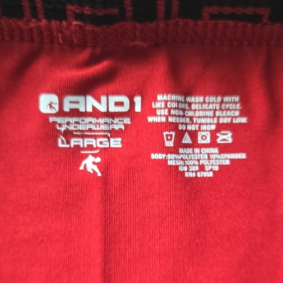 And1 Red Athletic Boxer Briefs - Picture 3 of 5